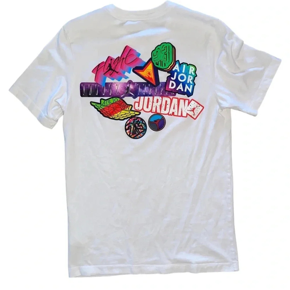 Air Jordan Jumpman Sticker DNA #23 T Shirt White Size Small Basketball Sports